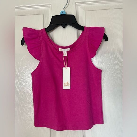 gb girls 2 piece hot pink ruffle set size L 12/14 new with tags - Picture 2 of 9